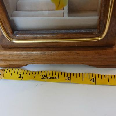 Lot of 2 Vintage Wooden Jewelry Boxes – Cedar & Glass Door Armoire