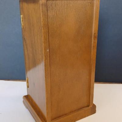 Lot of 2 Vintage Wooden Jewelry Boxes – Cedar & Glass Door Armoire
