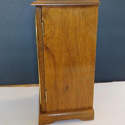 Lot of 2 Vintage Wooden Jewelry Boxes – Cedar & Glass Door Armoire