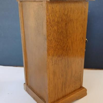 Lot of 2 Vintage Wooden Jewelry Boxes – Cedar & Glass Door Armoire