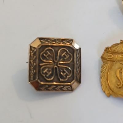 Lot of Vintage award Pins – Merit, Military, GSUSA, 4-H, Rainbow Girls, Masonic & More