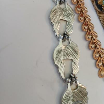 Vintage Jewelry Lot – Vintage Mustard Seed Faith Jewelry Set – Pendant Necklace & Earrings and Retro Bracelets 1940's! RETRO