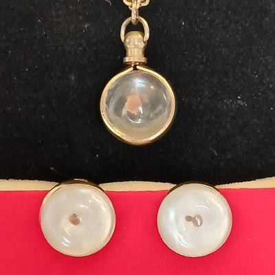 Vintage Jewelry Lot – Vintage Mustard Seed Faith Jewelry Set – Pendant Necklace & Earrings and Retro Bracelets 1940's! RETRO
