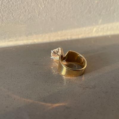 Heart Shaped 14kt Gold - Cubic Zirconia Ring