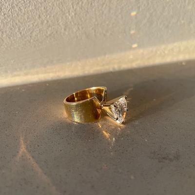 Heart Shaped 14kt Gold - Cubic Zirconia Ring