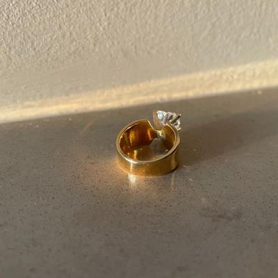 Heart Shaped 14kt Gold - Cubic Zirconia Ring