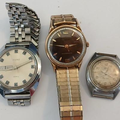 Lot of 3 Vintage Men’s Wristwatches – Timex Electric, Westclox, & Parts Watch