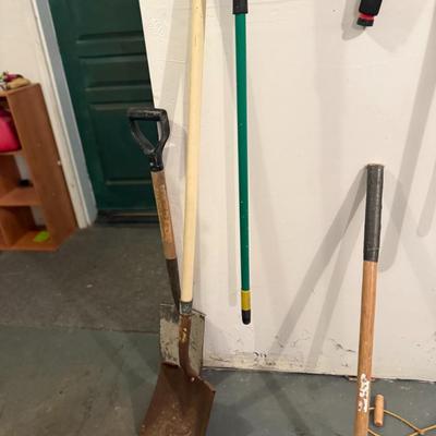 Sale Photo Thumbnail #36: Tidy up your yard or tackle your next landscaping project with this quality collection of long-handle garden tools. All tools are in good used condition and ready for immediate use.

Includes:

2 large garden rakes (one plastic leaf rake, one metal bow ra