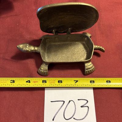 Brass Turtle Box
