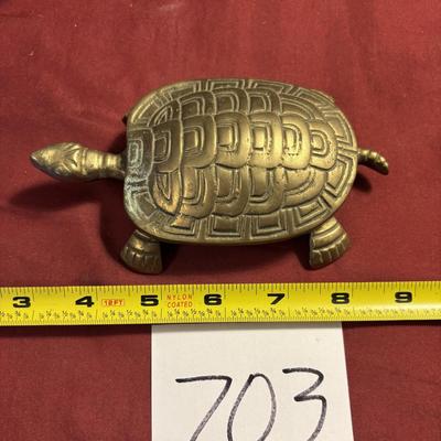 Brass Turtle Box