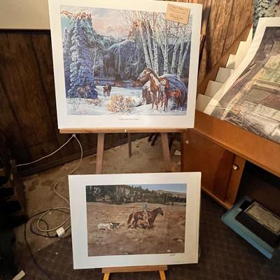 Lot 178 Vintage style horse/ western prints