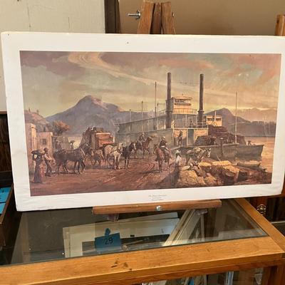 Lot 181 Steam ship print