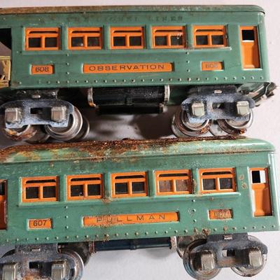Lionel Prewar 296 Set untested for parts 257 3 607's 1 308