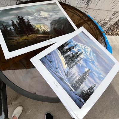 Lot 203 Mountain scene prints