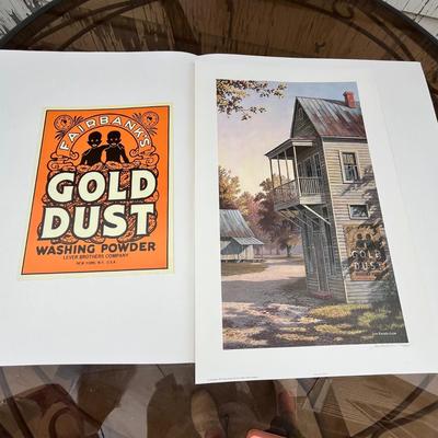 Lot 207 Vintage style Black advertising prints