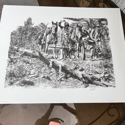 Lot 208 Western b/w print