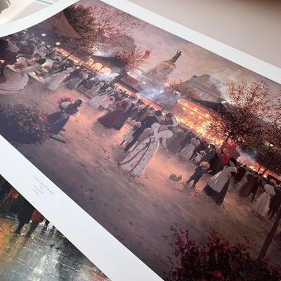 Lot 210 Vintage city scape scenes