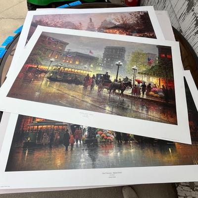 Lot 210 Vintage city scape scenes