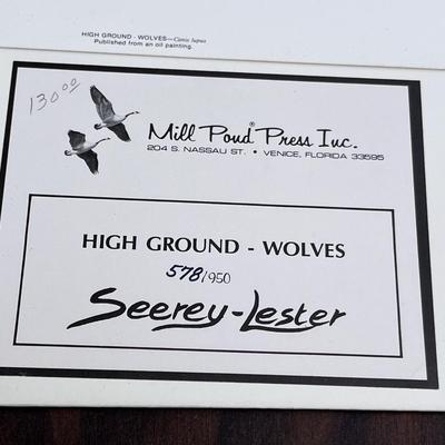 Lot 214 Wild life prints wolves