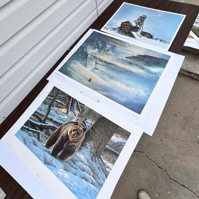 Lot 219 Bears & wild life prints