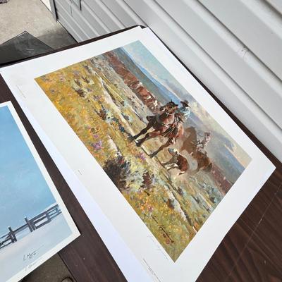 Lot 222 3 Loose prints.