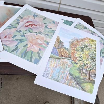Lot 225 Assortment of large prints