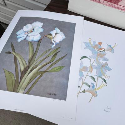 Lot 226 Assortment of flower prints