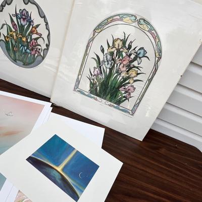 Lot 226 Assortment of flower prints