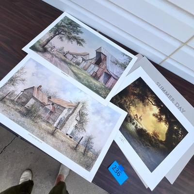 Lot 236 Vintage style prints