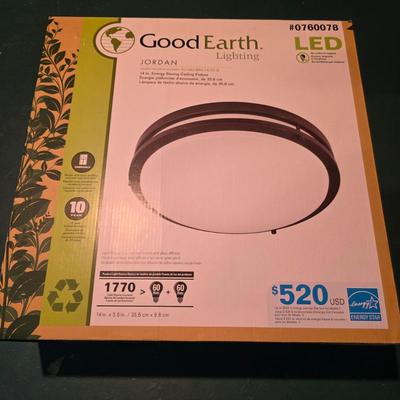 LOT 181B: NIB Good Earth Lighting One 14"LED Light #0760078, Untested