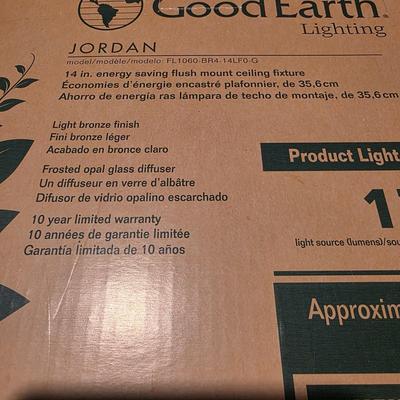 LOT 181B: NIB Good Earth Lighting One 14"LED Light #0760078, Untested