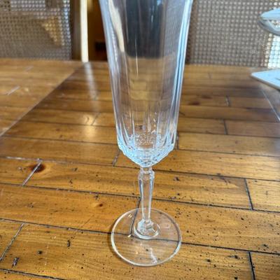 Sale Photo Thumbnail #127: Traditional crystal flutes with cut glass stems and bases—elegant for toasts, weddings, or special occasions.