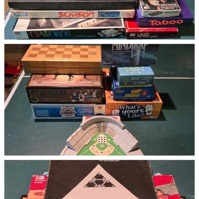 LOT 184B: Large Amount Of Vintage/Unique Board Games, Hasbro, Milton Bradley, Parker Brothers Starting Line Up Talking Baseball &...