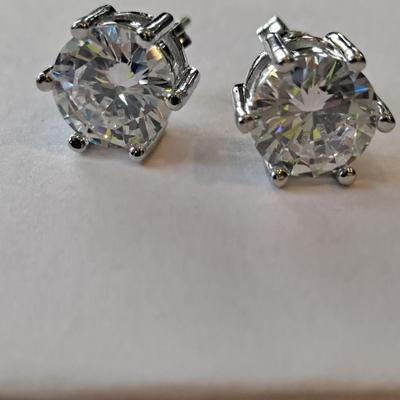 5 ct Moissanite Sterling Silver Earrings