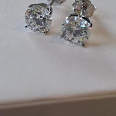 2 ct Moissanite Sterling Silver Earrings