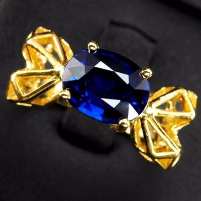 Artisanal Navy Sri Lanka Blue Sapphire 2.56Ct