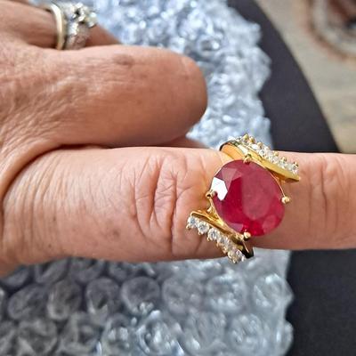Ruby Oval 6.03Ct Ring