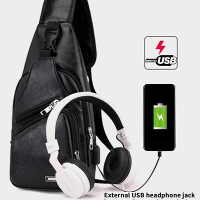 Crossbody Sling Bag for Men Women with Earphone Hole, Small Shoulder Bag