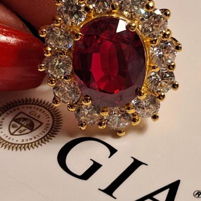 GIA CERTIFIED Lab Grown Ruby Ring