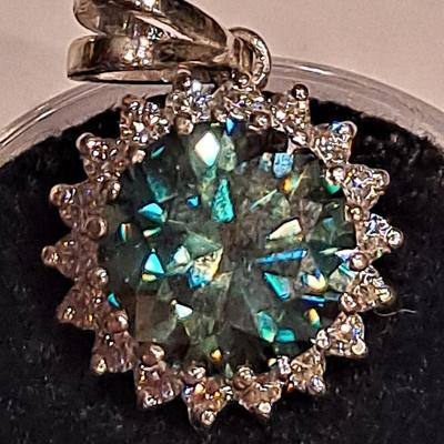 5ct Moissanite Diamond Pendent