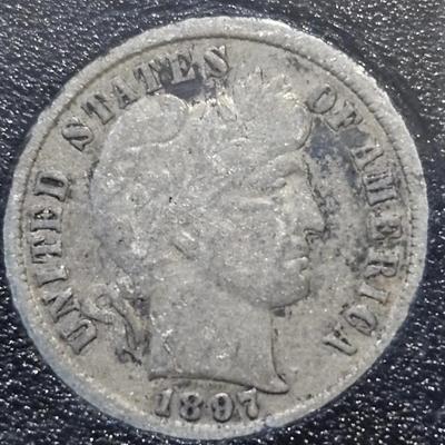 America's Rare 19th Century Coins - Barber Silver Dime & Liberty Head "V" Nickel