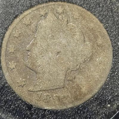 America's Rare 19th Century Coins - Barber Silver Dime & Liberty Head "V" Nickel