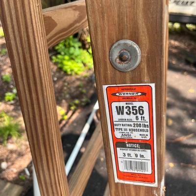Wood Ladders Lot 6’ & Step Stool
