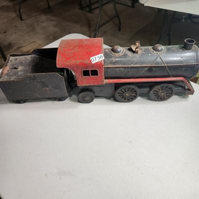 Cor Cor Toys Pressed Steel Railroad Locomotive & Tender Train Washington Indiana