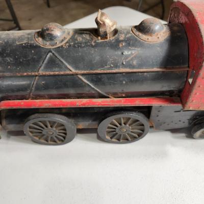 Cor Cor Toys Pressed Steel Railroad Locomotive & Tender Train Washington Indiana