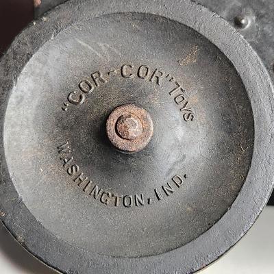 Cor Cor Toys Pressed Steel Railroad Locomotive & Tender Train Washington Indiana