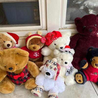 Sale Photo Thumbnail #72: 8 teddy bears some Belk and Legget Bears