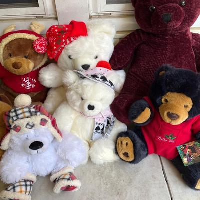 Sale Photo Thumbnail #74: 8 teddy bears some Belk and Legget Bears