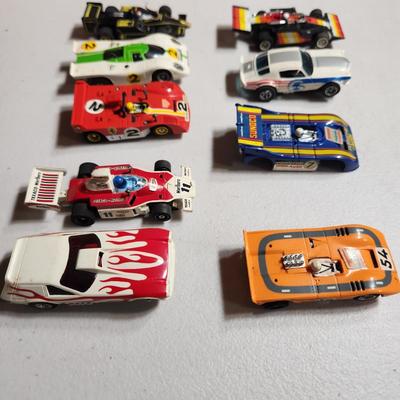 Large Lot of AFX Slot Cars and Trucks w 2 hard shell cases