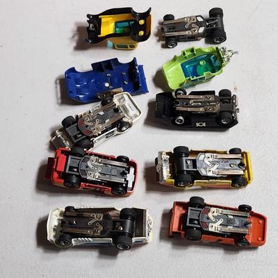 Large Lot of AFX Slot Cars and Trucks w 2 hard shell cases